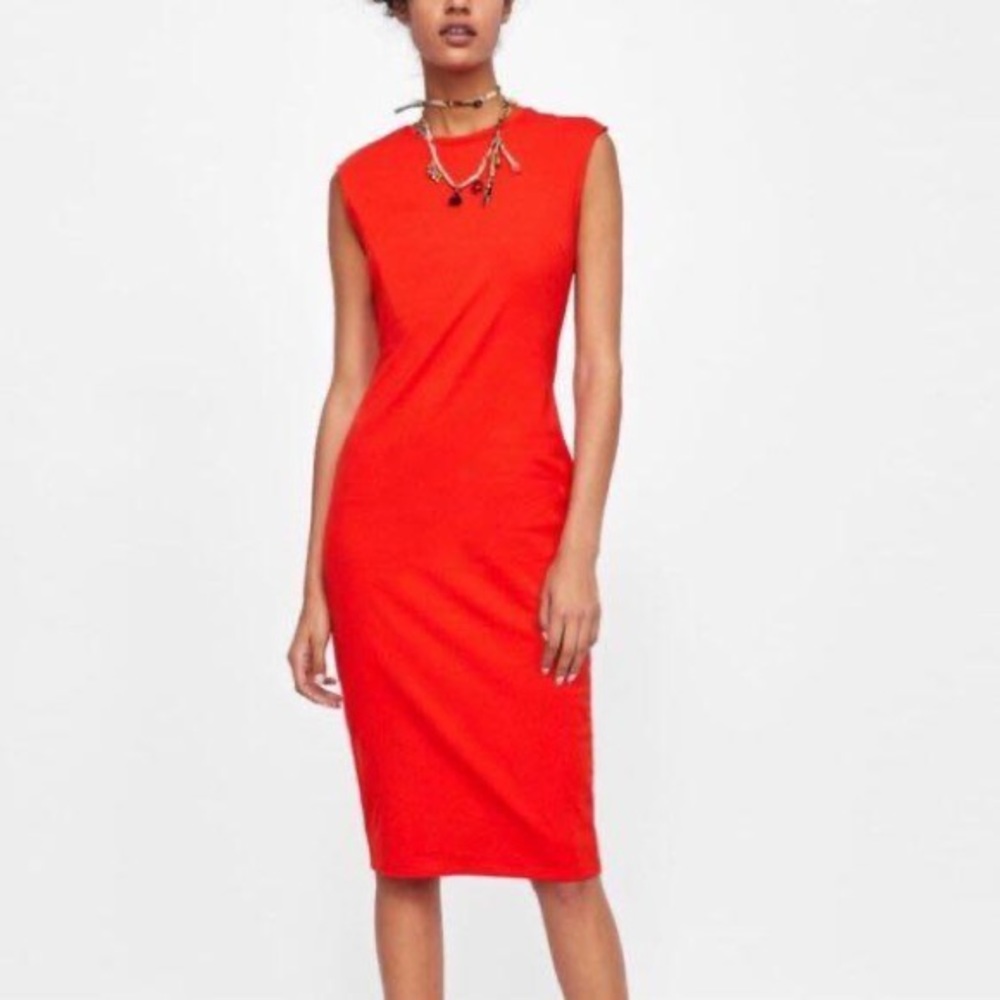 Zara Bodycon Sleeveless Midi Dress